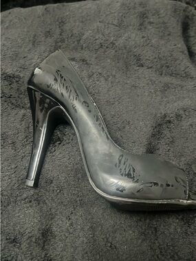 Xappeal Black  Peep-Toe Heels